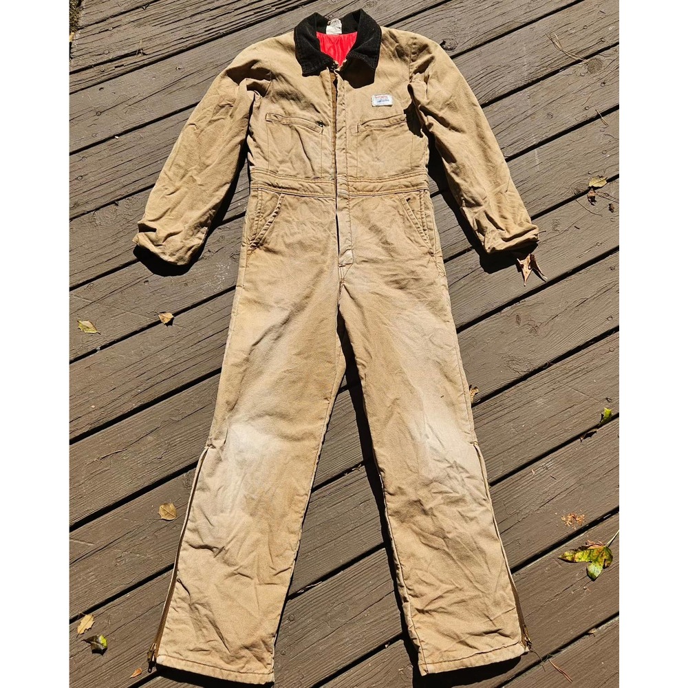 Perfectly worn in Canvas Insulated Coveralls Winter Work Wear Jumpsuit